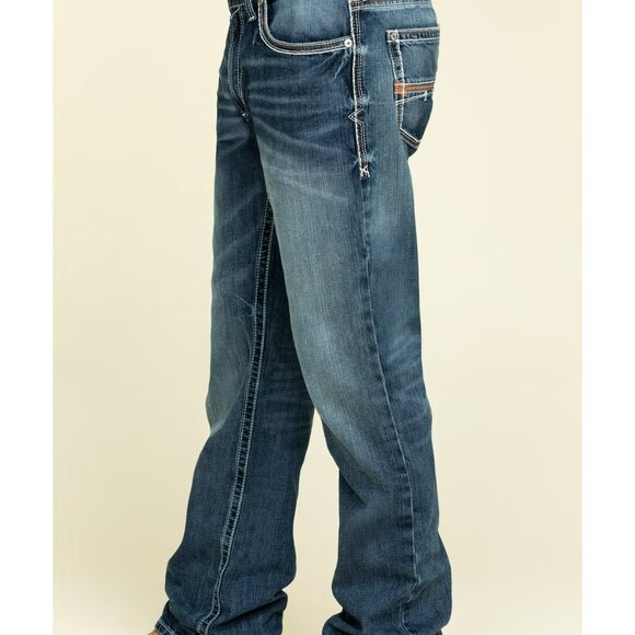 Ariat Men's M4 Coltrane Durango Medium Wash Low Rise Relaxed Bootcut Jeans EUC - Picture 3 of 7